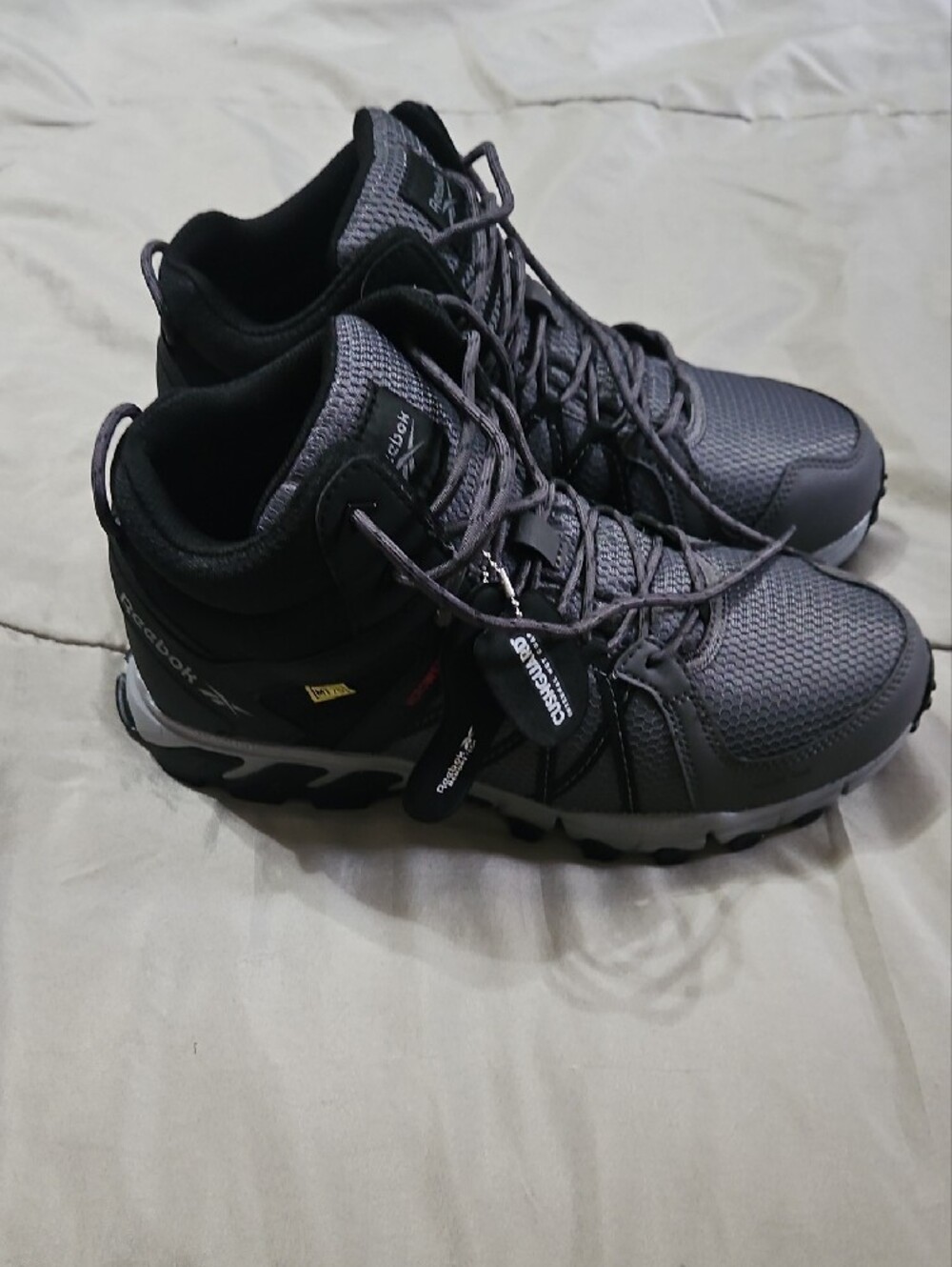 Reebok Men's Charcoal/Black High-Top Athletic Sneakers - Picture 2 of 5